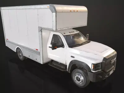 Medium Duty VX400 - Moving Truck Low-poly 3D model