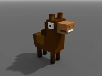 Voxel Thoroughbred 3D model