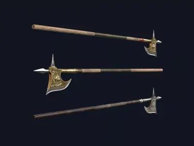 Lion Guard Halberd Low-poly 3D model