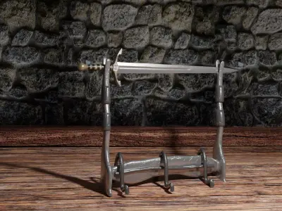 Excalibur sword Low-poly 3D model buy