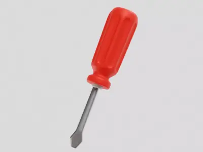 Screwdriver Low-poly 3D model 9