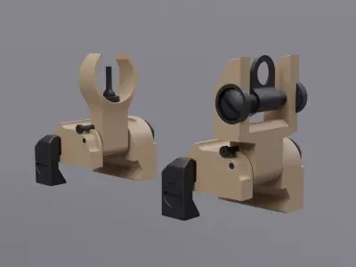 Foldable Iron Sight  Free 3D model