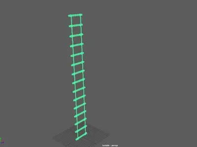 Rope 3D Model tall tower Low-poly 3D model