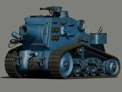 Cartoon Tank Low-poly 3D model from CGTrader
