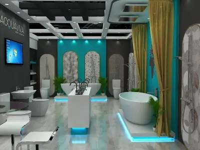Exhibition Stall size 10x5Mtr Two Side Open 3D model  3D model