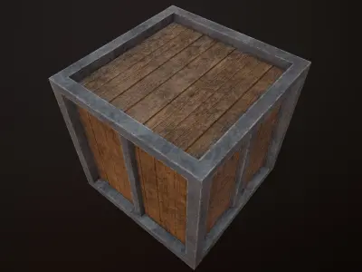 Crate-Box wooden crate Free low-poly 3D model
