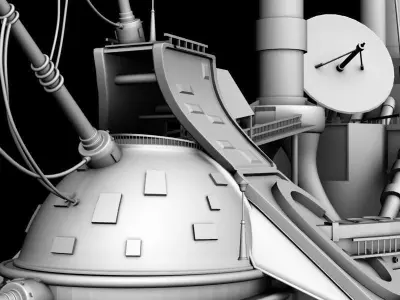 Ship Concept Digital art  Low-poly 3D model