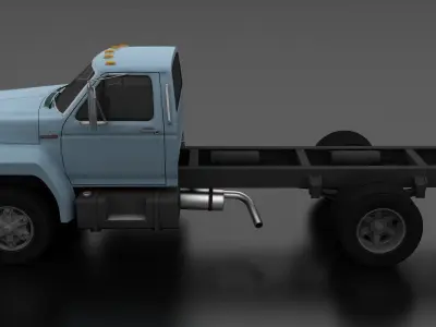 F-Series F-800 Truck Chassis 1980 Low-poly 3D model