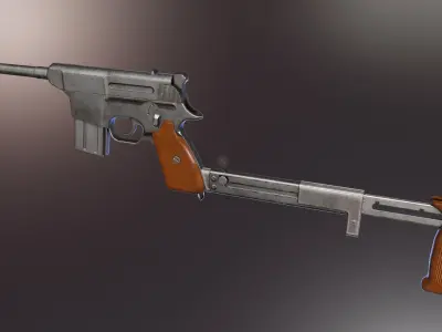 Type 80 Pistol Low-poly 3D model