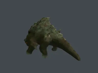 Dino Golem Low-poly 3D model