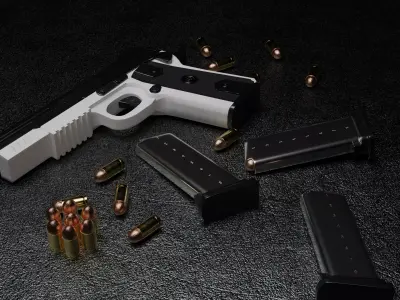 MC 1911 Pistol Low-poly 3D model
