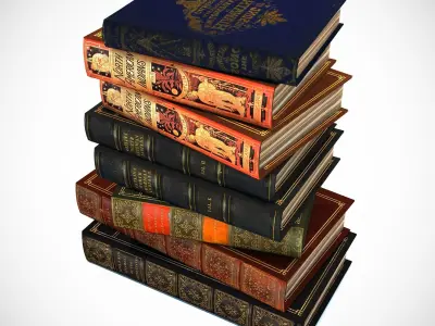 Classic Books Collection 3D model