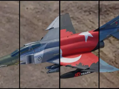 F4 Phantom 2-Multiple Textures-Fully Rigged-Changeble Decal-Text Low-poly 3D model