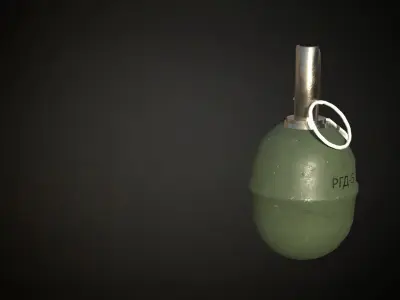 Rgd-5 soviet hand grenade Low-poly 3D model