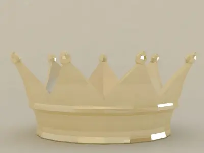 crown low poly style Low-poly 3D model