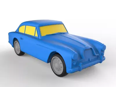 Aston Martin 1958 Classic Car 3D print model