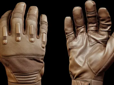 Tactical Gloves 039 Low-poly 3D model