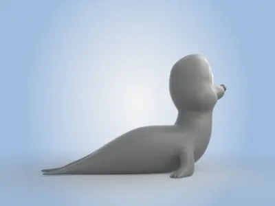 Cartoon Seal 3D model purchase