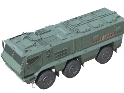 KAMAZ 63968 Typhoon MRAP Vehicle  Low-poly 3D model