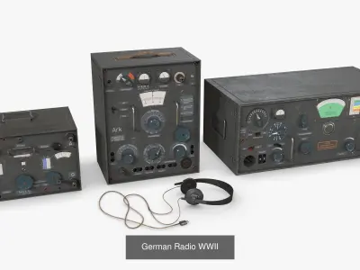 German bunker telecommunication WWII 3D Model Pack