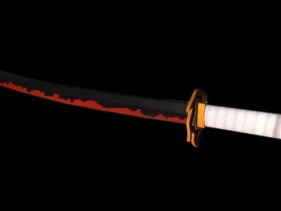 Rengoku Kyojuro sword - Kimetsu no Yaiba 3D model 3D print model