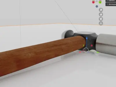 Hammer Free low-poly 3D model 8