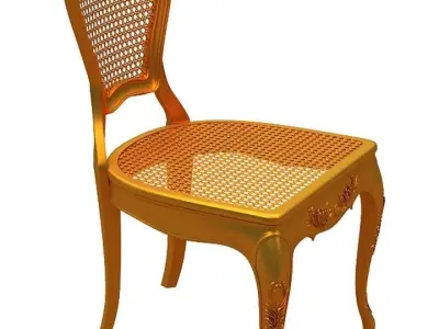 Classical Dining chair  Low-poly 3D model