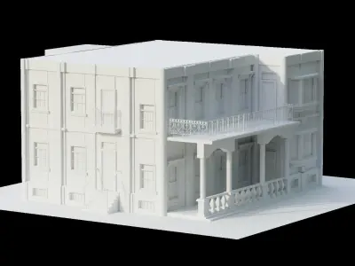 Museum Low-poly 3D model