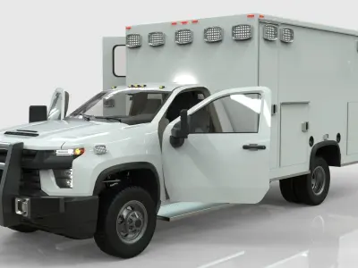 Silverado 2021 Ambulance Low-poly 3D model