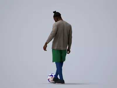 00486Aaron003 - Adult Black man exercising in sportswear for 3D model
