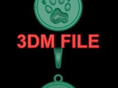 DOG COIN PENDANT 3D print model