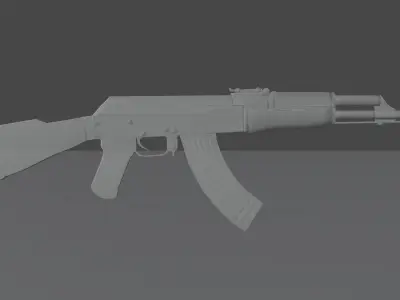 AK47 Rifle 3D model