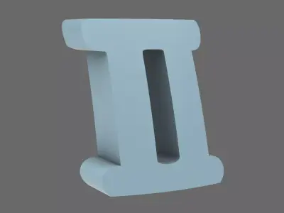 Space Knights V10B Standard Roman Numeral 02 Shoulder Symbols 3D print model