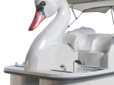 Swan Paddle Wheeller pedal boat 3D model