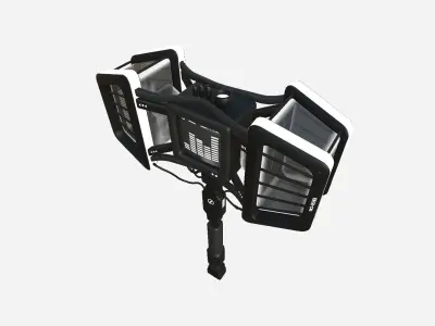 SciFi War Hammer A07 Black White - Sci Fi Weapon Design Low-poly 3D model