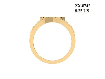  Solitaire Engagement Ring 3D print model 5