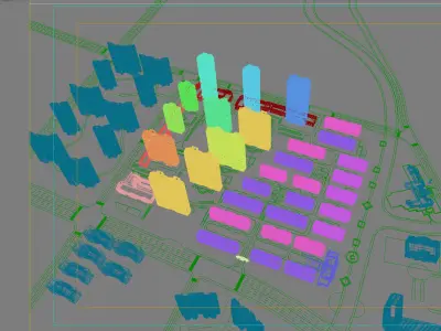 Architecture city 3D model 9
