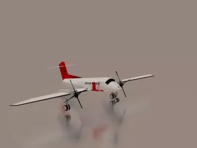 VH-ZZP  Bombardier  low poly Low-poly 3D model
