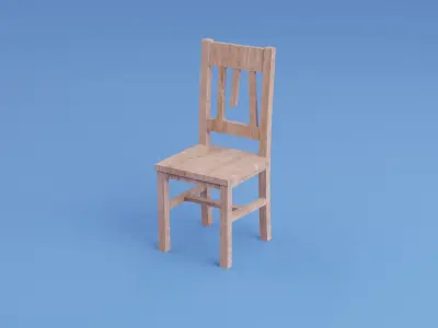 lowpoly chair Free low-poly 3D model