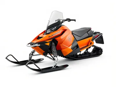 Snowmobile Model Pack with Detailed Design Low-poly 3D model