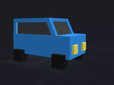 Low Poly Car Free low-poly 3D model buy