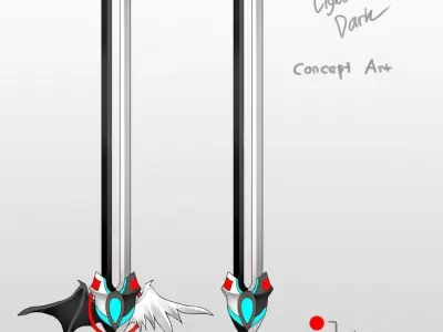 Fantasy Sword Free 3D model shop