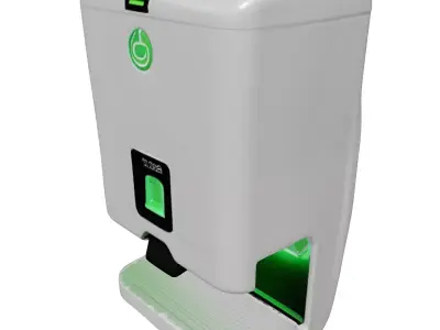 Futuristic WallMounted Smart Dispenser 3D model purchase