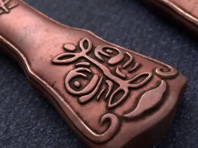 Antique Cutlery Set 3D model