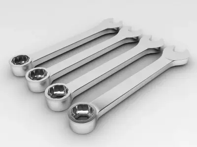 Wrench 3d model set of wrenches 3D model