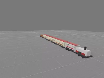 train Low-poly 3D model order