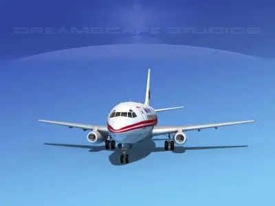 Boeing 737-100 Braathens 3D model