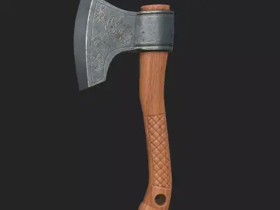 axe 5455 Free low-poly 3D model