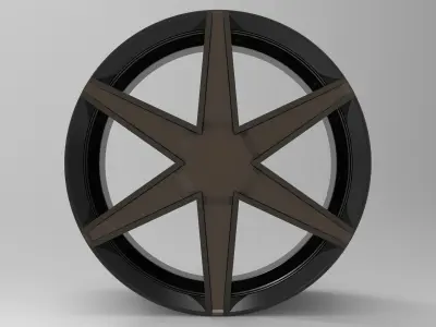 Car Rim 3D model V2