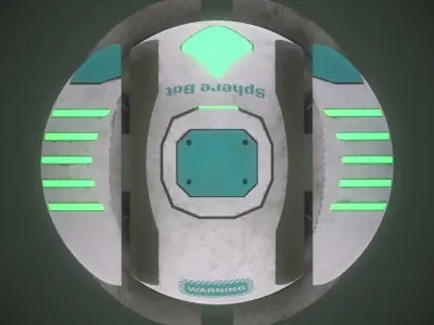 Sphere Bot Sci-Fi Low-poly 3D model